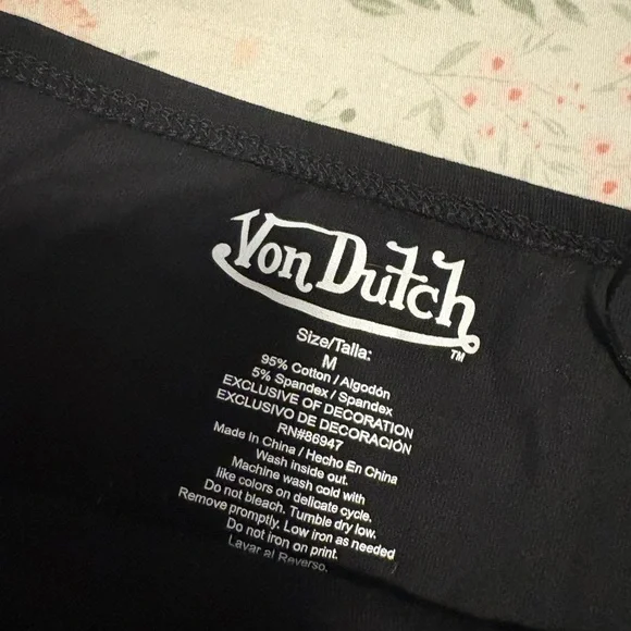 Black Rhinestone VonDutch Tube Top - Picture 2 of 2